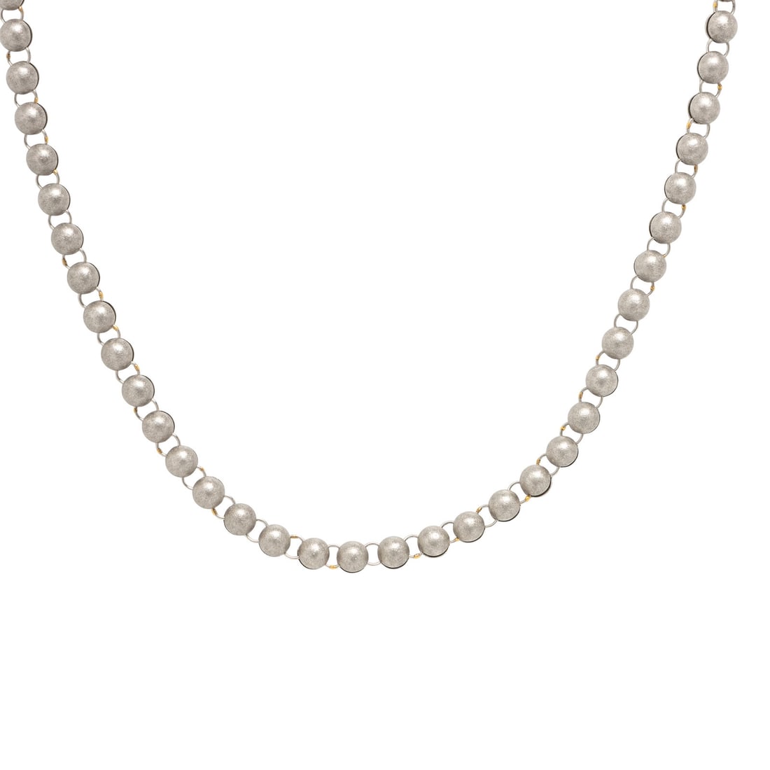 Platinum Bead Necklace - 2