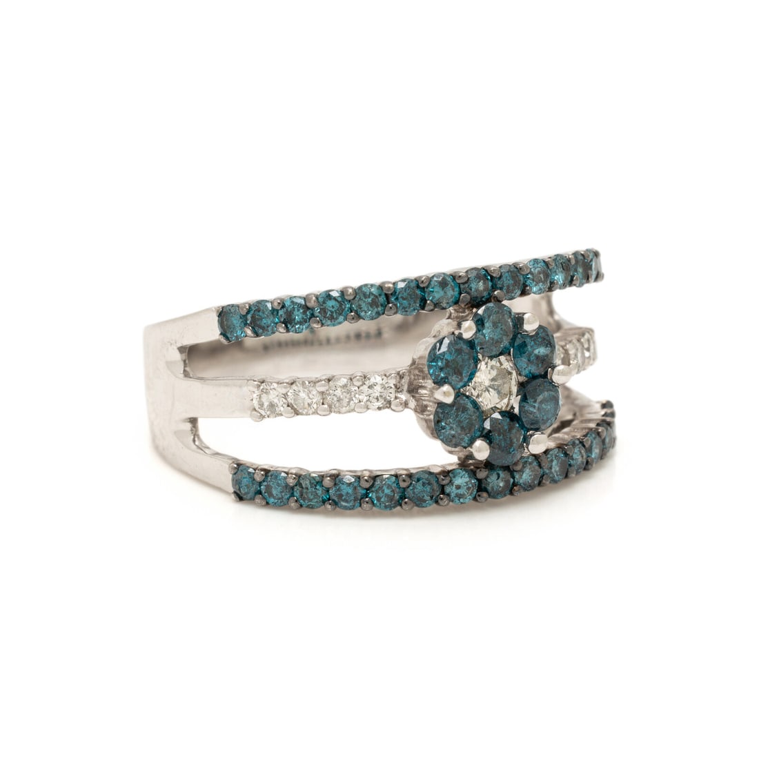Two Treated Blue Diamond Rings - 2