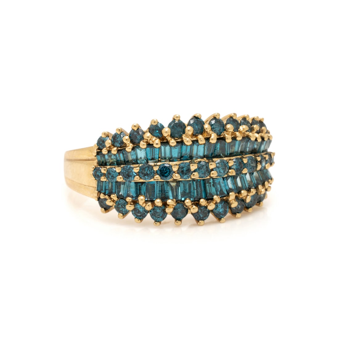 Two Treated Blue Diamond Rings - 4
