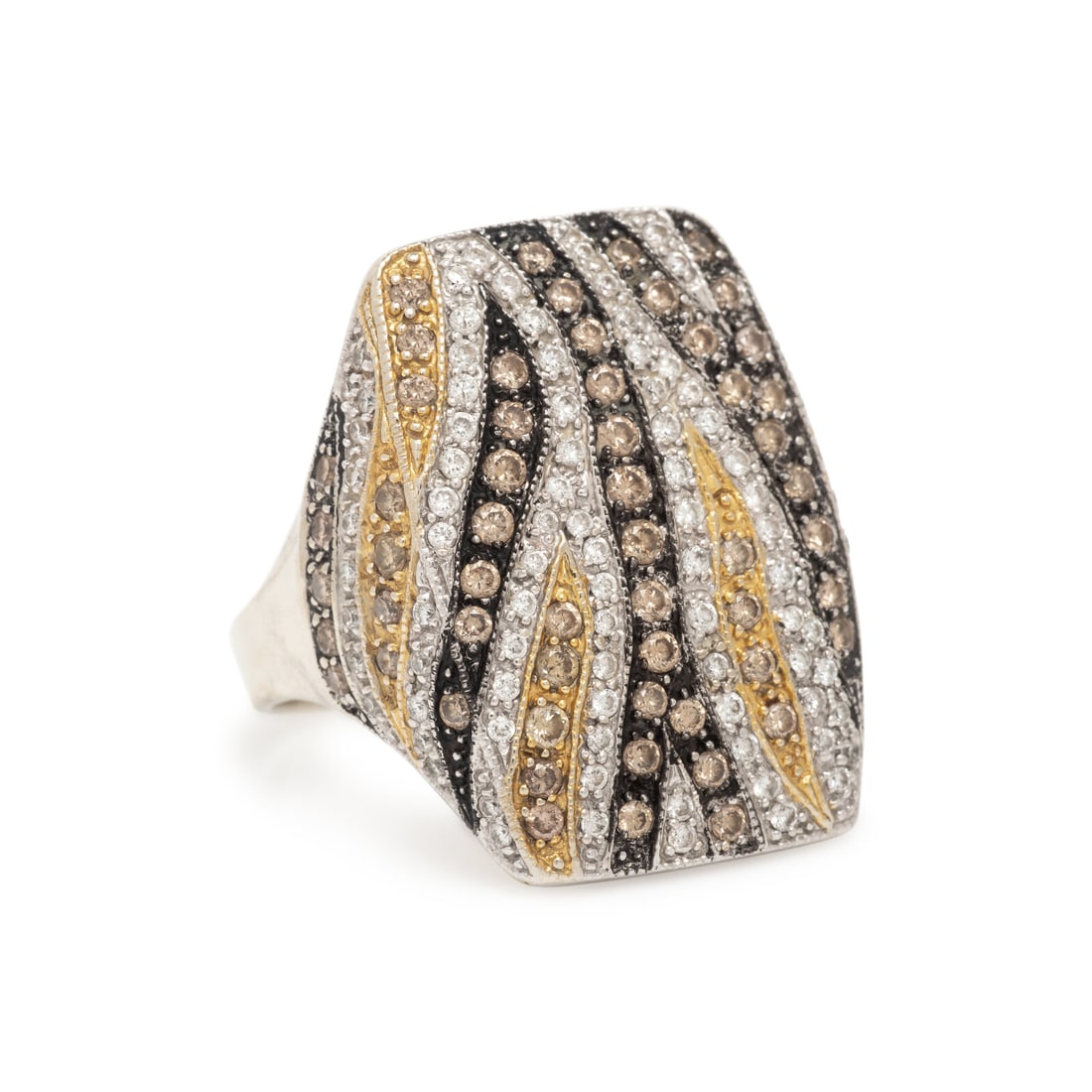 Colored Diamond and Diamond Ring - 2