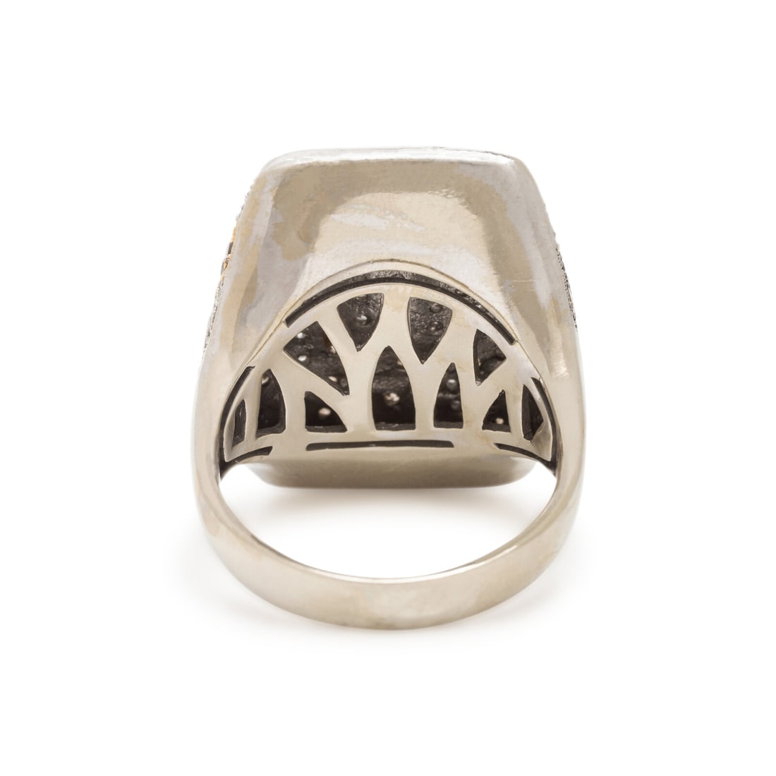 Colored Diamond and Diamond Ring - 3