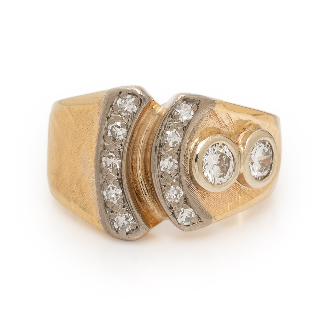 Diamond and Yellow Gold Ring (1 of 4)