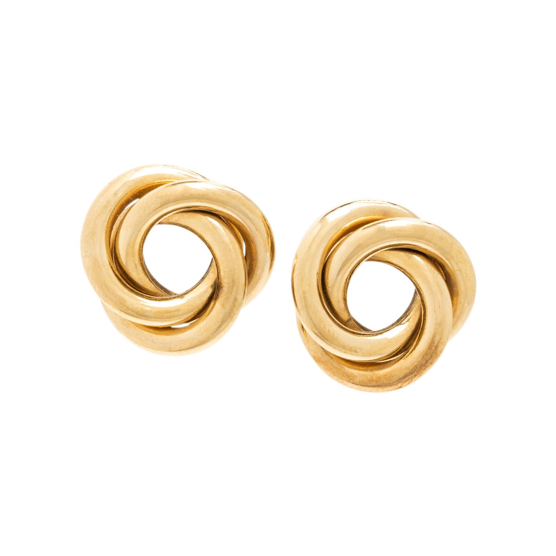 Yellow Gold Knot Earrings: Yellow Gold Knot Earrings Yellow gold. 5/8 inch long. Gross weight: 4.45 dwt. From a Private Collection This lot is located in Chicago.