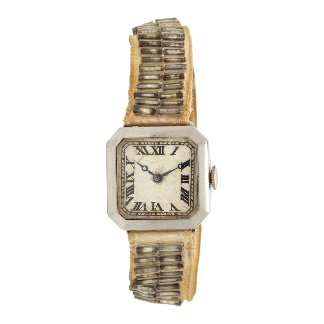 Antique, Platinum Watch with Cartier Paris Stamped Movement: Antique, Platinum Watch with Cartier Paris Stamped Movement Case number: 96 Year: Circa 1930s Case size: Approx. 20 mm Case material: Platinum Dial: White Movement: Manual wind Bracelet/Strap: White f