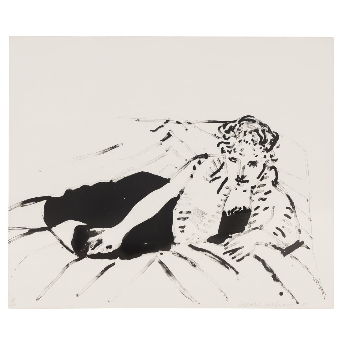 David Hockney (British, b. 1935) Big Celia #1, 1981: David Hockney (British, b. 1935) Big Celia #1, 1981 lithograph signed, dated, and numbered 83/100 in pencil sheet: 47 1/4 x 56 1/2 in. This lot is located in Chicago. Published and printed by Gemini G