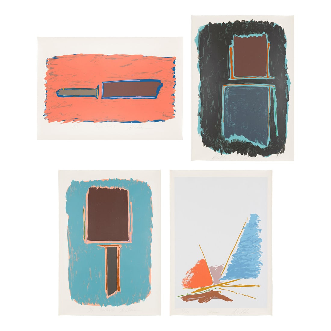 Dan Christensen (American, 1942-2007) Illinois, Hyde Park I, Hyde Park II, and Hyde Park III (four (1 of 1)