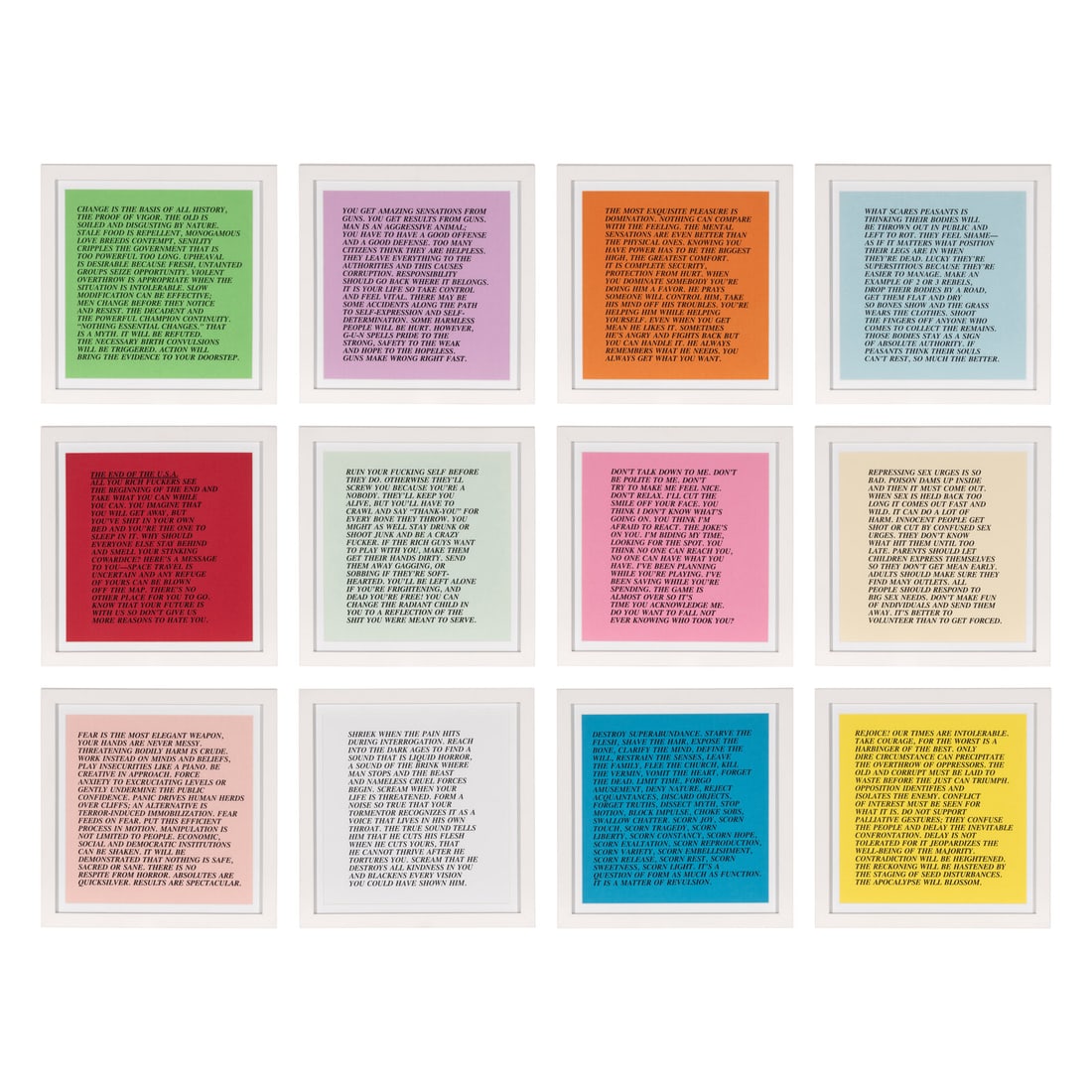 Jenny Holzer (American, b. 1950) Inflammatory Essays (set of twelve), 1979-82 - 2