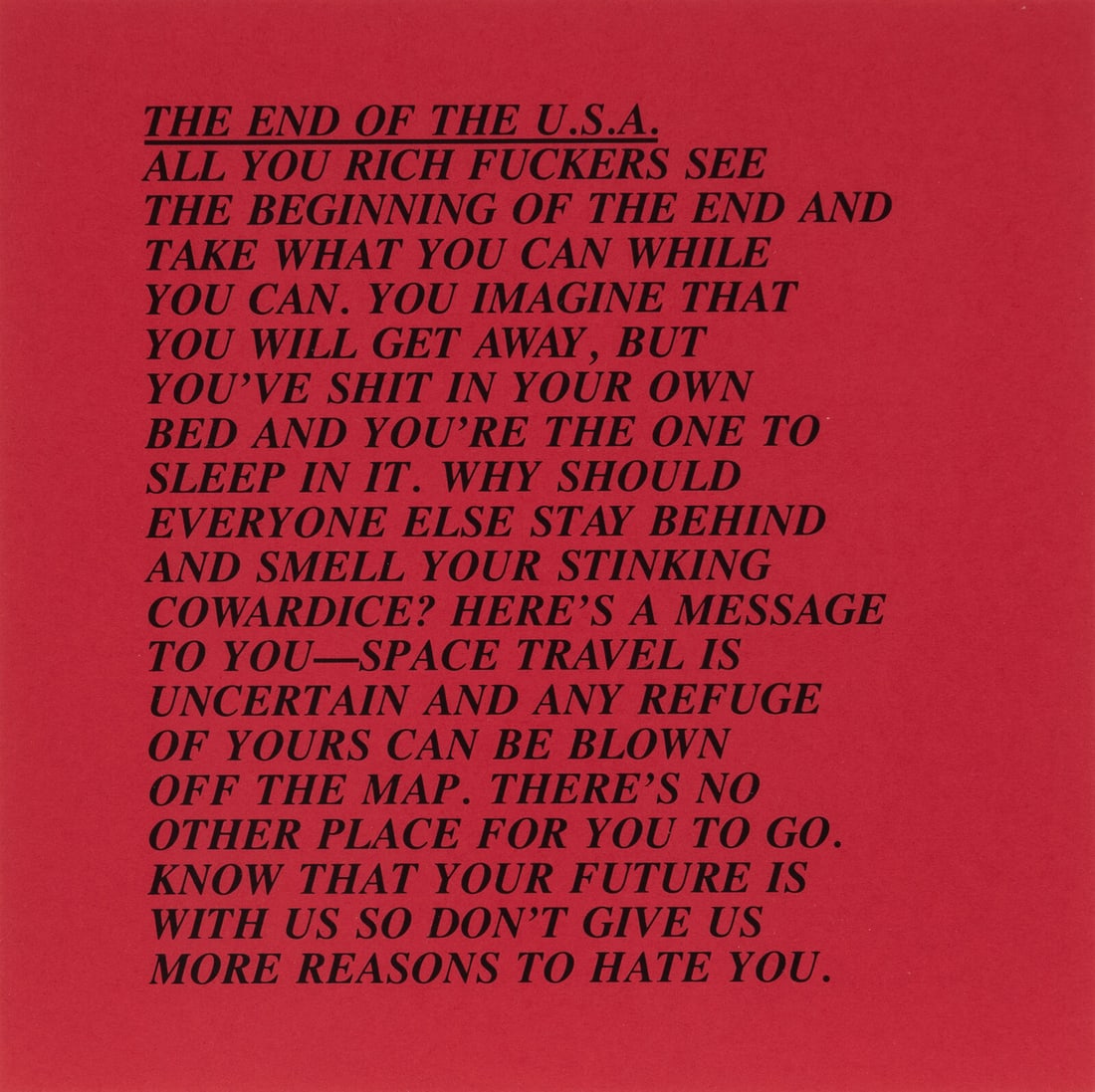 Jenny Holzer (American, b. 1950) Inflammatory Essays (set of twelve), 1979-82 - 7