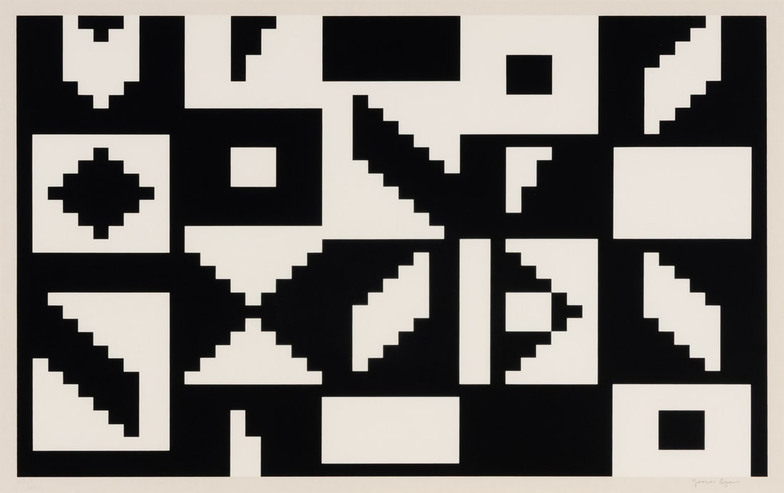 Yaacov Agam (Israeli, 1928-2026) Untitled: Yaacov Agam (Israeli, 1928-2026) Untitled screenprint in colors signed and numbered XXXII/XXXV in pencil 21 x 34 1/4 in. This lot is located in Chicago.