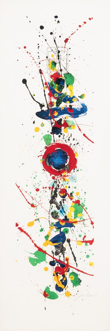 Sam Francis (American, 1923-1994) Swatch Watch, 1992: Sam Francis (American, 1923-1994) Swatch Watch, 1992 lithograph in colors signed in pencil; numbered 125/200 in pencil, verso 34 x 11 3/8 in. This lot is located in Chicago.