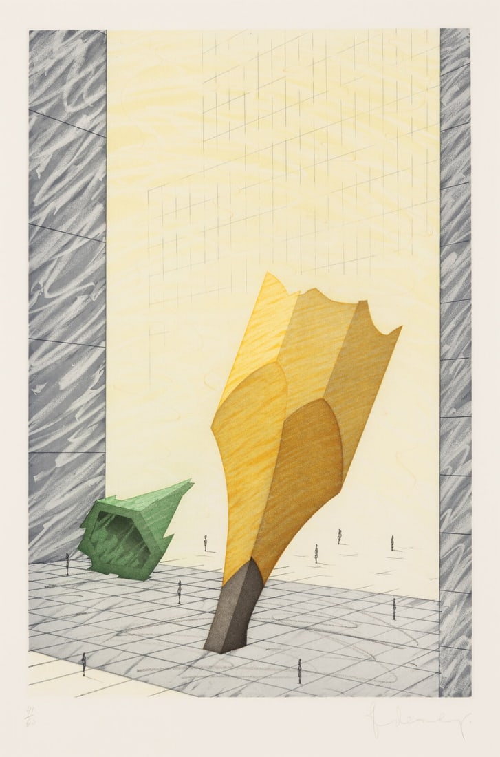 Claes Oldenburg (American, 1929-2022) Proposal for a Colossal Monument in Downtown New York City, (1 of 3)