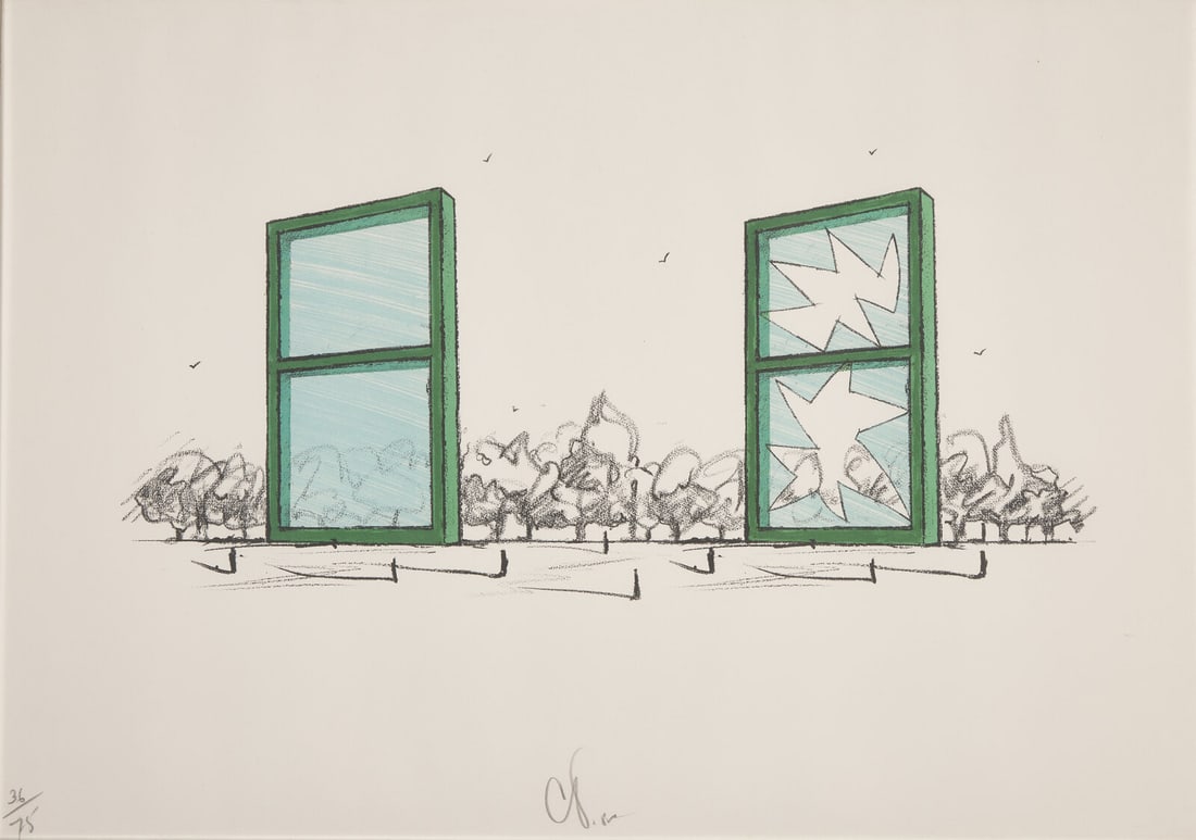 Claes Oldenburg (American, 1929-2022) Proposal for Civic Monument in the Form of Two Windows (from A (1 of 1)