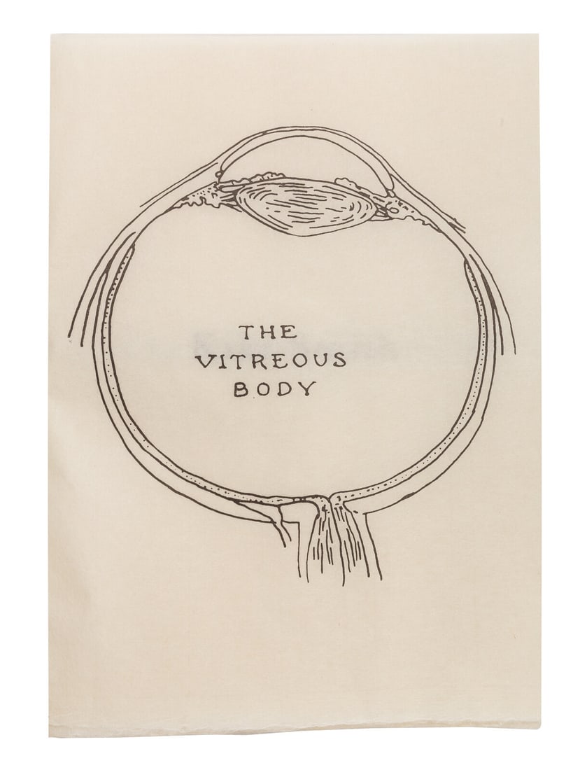Kiki Smith (American, b. 1954) The Vitreous Body (complete portfolio of eighteen with justification: Kiki Smith (American, b. 1954) The Vitreous Body (complete portfolio of eighteen with justification page and text by Parmenides of Elea), 2000 woodblock prints on Chachin paper signed, dated, and numb