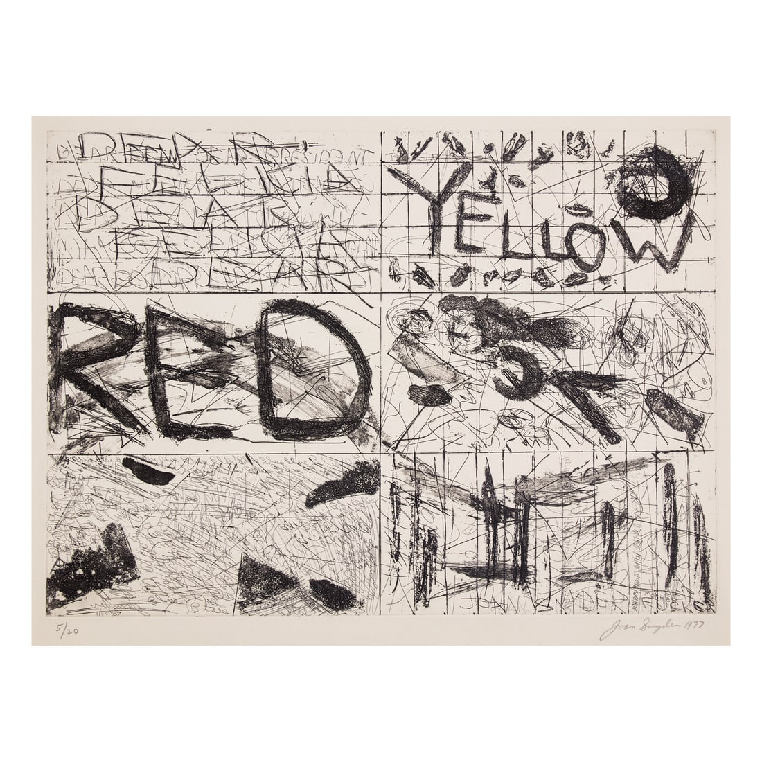 Joan Snyder (American, b. 1940) Red Yellow, 1977 (1 of 3)