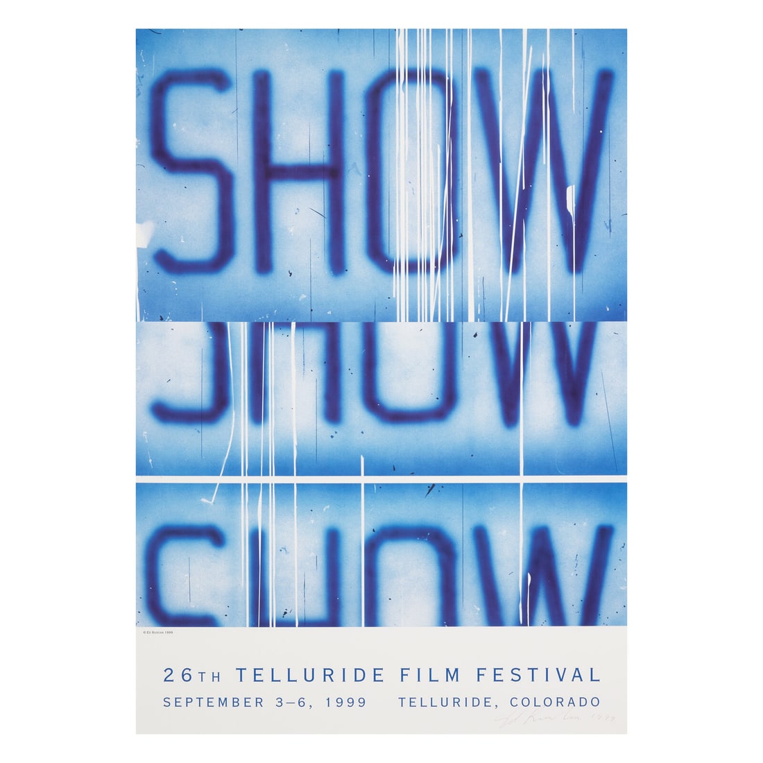 Ed Ruscha (American, b. 1937) 26th Telluride Film Festival, 1999 (1 of 3)