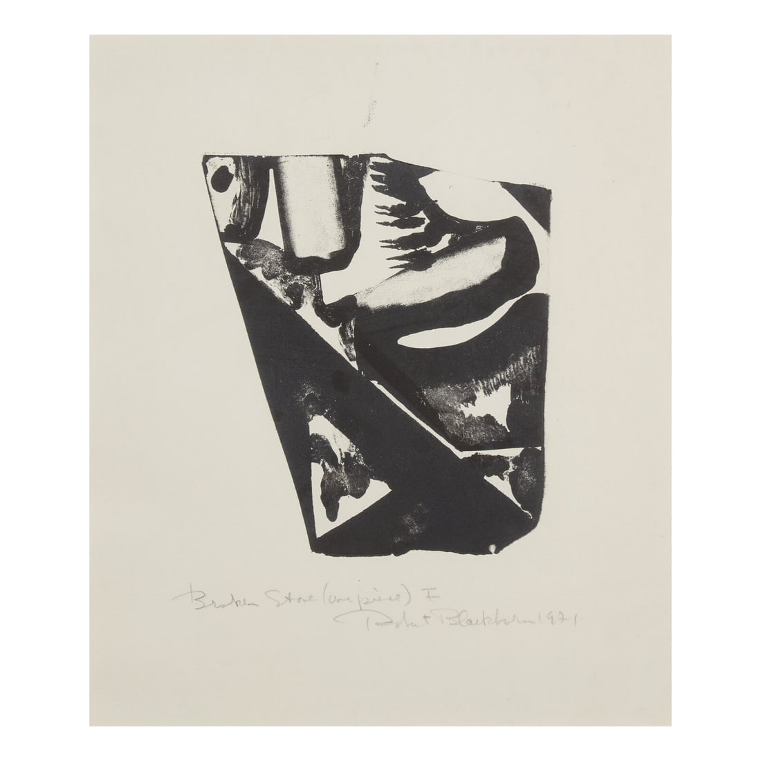 Robert Blackburn (American, 1920-2003) Untitled (aka Broken Stone I, One Piece), 1971 (1 of 3)
