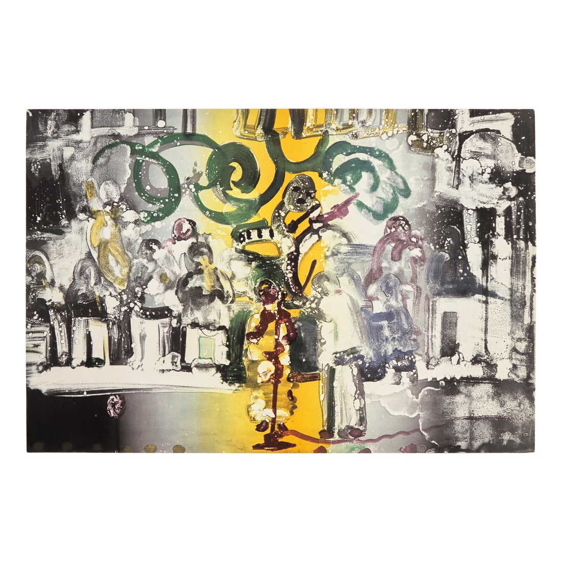 Romare Bearden (American, 1911-1988) Introduction for a Blues Queen (from Jazz), 1979 (1 of 3)