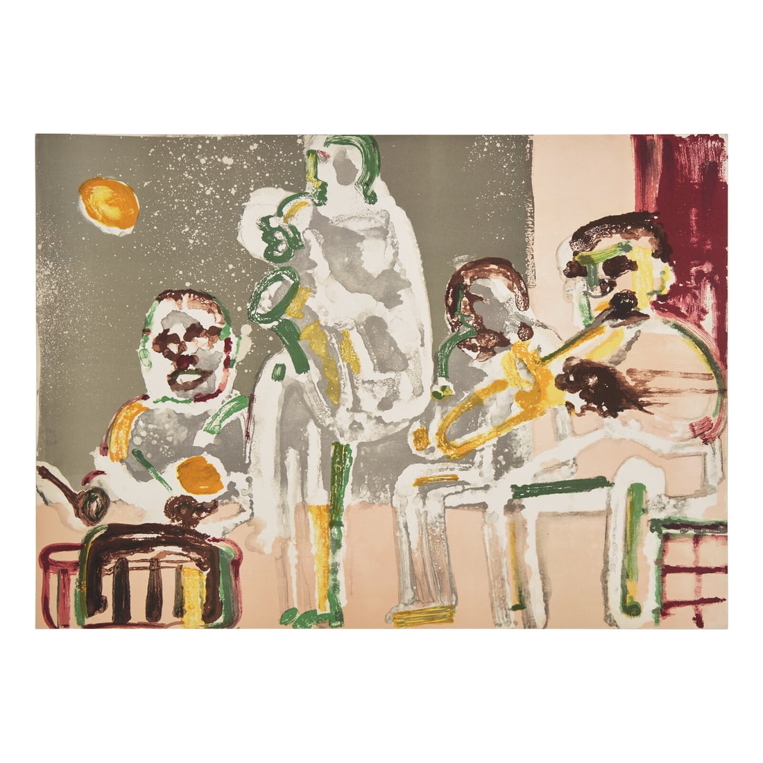 Romare Bearden (American, 1911-1988) Tenor Sermon (from Jazz), 1979 (1 of 3)