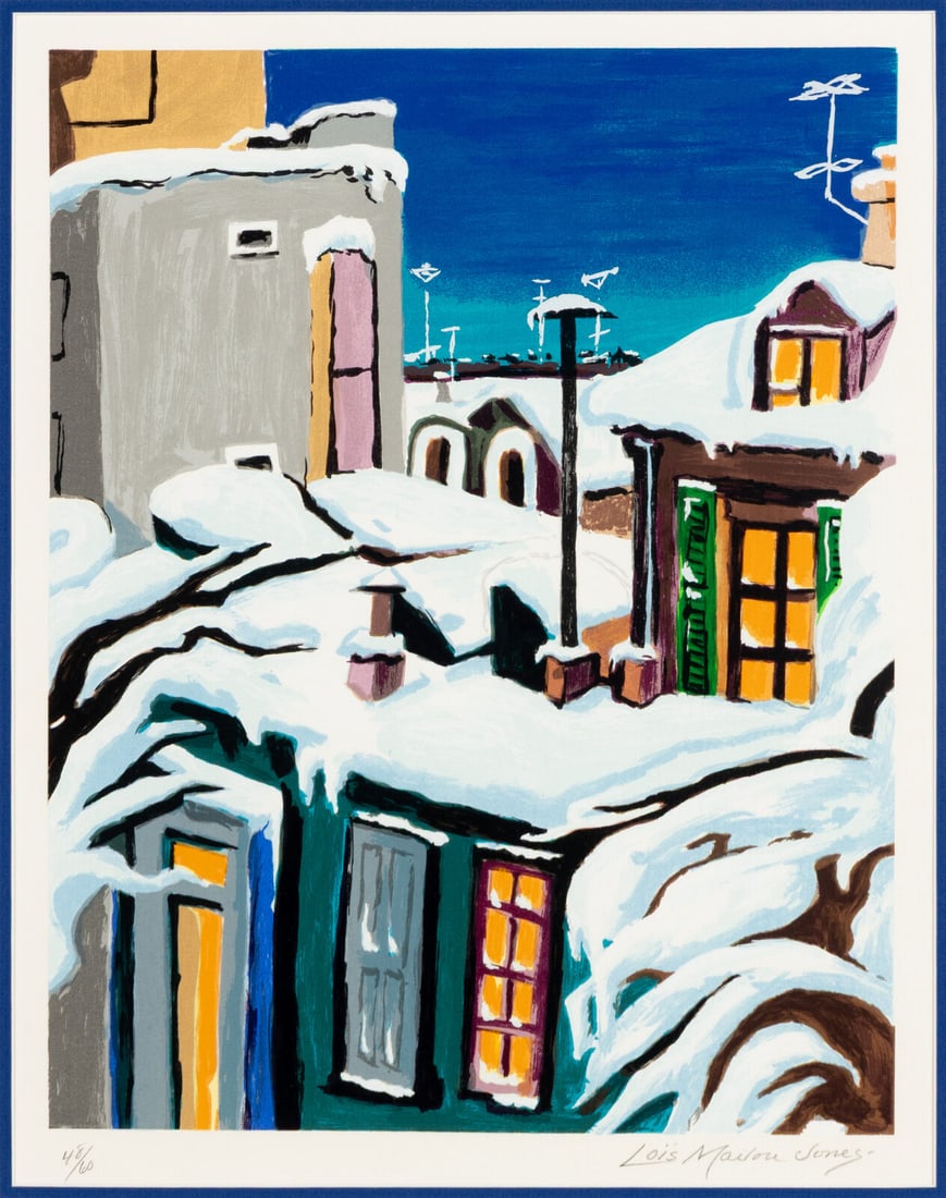 Lois Mailou Jones (American, 1905-1998) Untitled (Winter Night), 1996 (1 of 3)