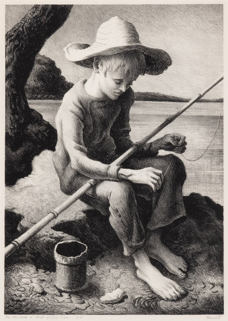 Thomas Hart Benton (American, 1889-1975) The Little Fisherman, 1967 (1 of 3)