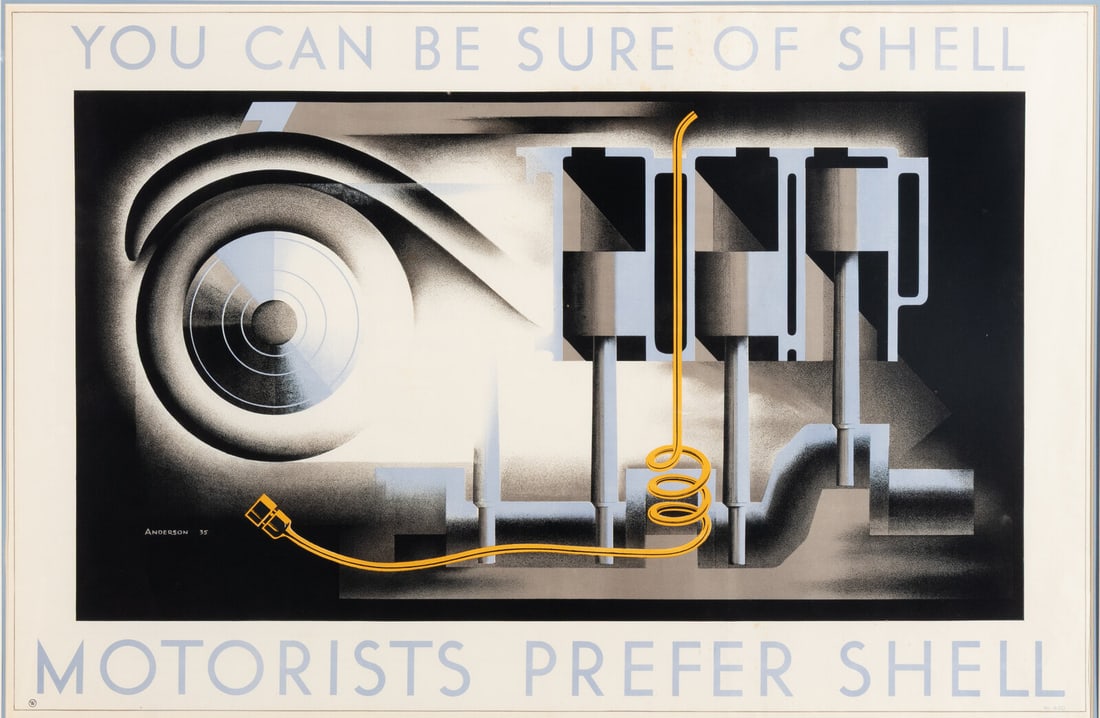 John Stewart Anderson (British, 1906-1981) You Can Be Sure of Shell / Motorists Prefer Shell, 1935 (1 of 3)