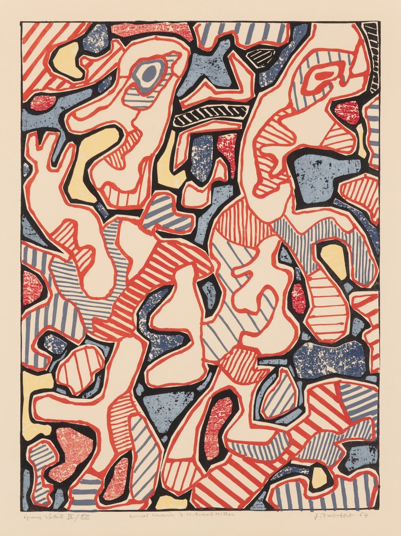 Jean Dubuffet (French, 1901-1985) Affairements, 1964 (1 of 3)