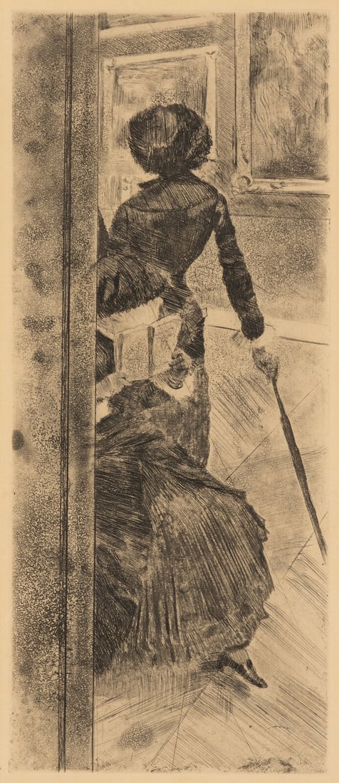 Edgar Degas (French, 1834-1917) Au Louvre, la peinture, Mary Cassatt (1 of 3)