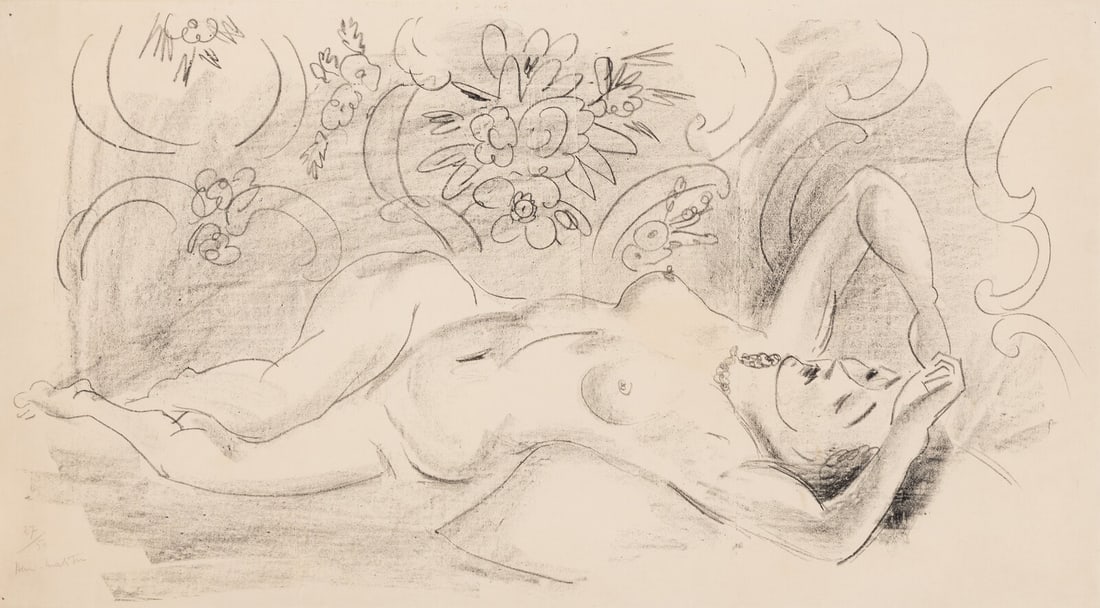 Henri Matisse (French, 1869–1954) Nu, Étude de torsion du corps, 1926: Henri Matisse (French, 1869–1954) Nu, Étude de torsion du corps, 1926 lithograph signed and numbered 27/50 in pencil 17 x 31 1/4 in. Property of a Private Collector, sold to Benefit Charita