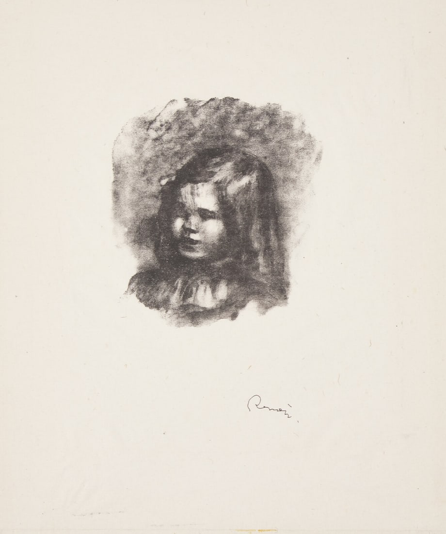Pierre-Auguste Renoir (French, 1841-1919) Claude Renoir, Tourné à Gauche (2nd state),: Pierre-Auguste Renoir (French, 1841-1919) Claude Renoir, Tourné à Gauche (2nd state), 1904 lithograph on wove paper stamped; from the edition of 1000 12 1/4 x 9 3/4 in. This lot is located i