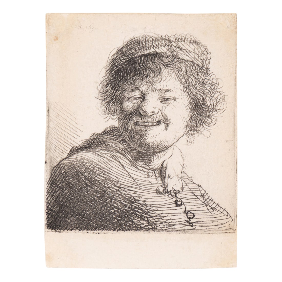 Rembrandt van Rijn (Dutch, 1606–1669) Self Portrait in a Cap, Laughing, 1630 (1 of 3)
