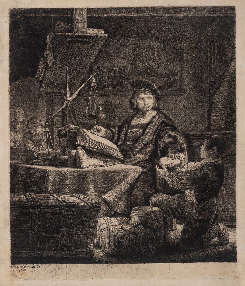 Rembrandt van Rijn (Dutch, 1606–1669) Jan Uytenbogaert, 'The Goldweigher', 1639 (1 of 3)