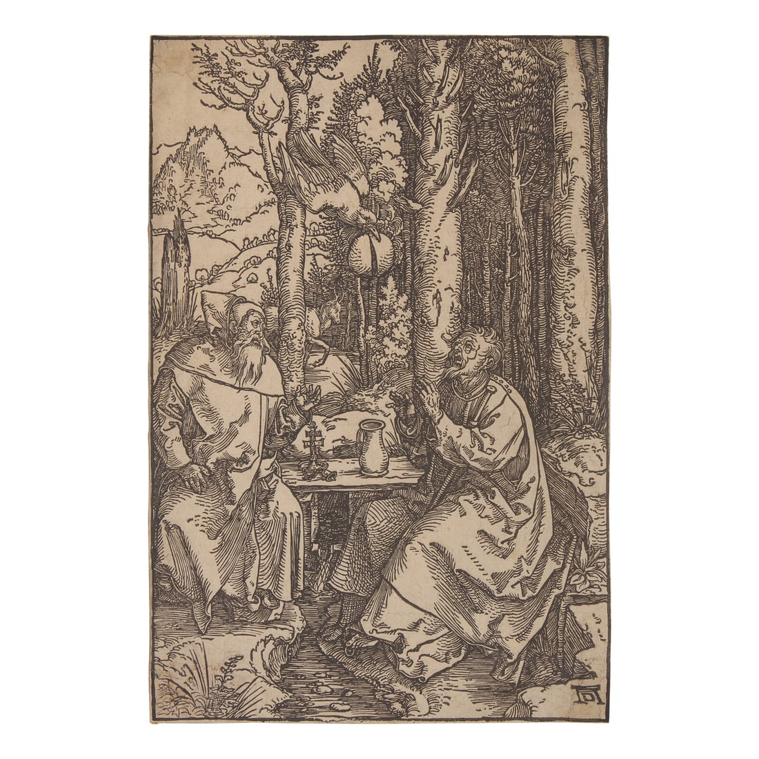 Albrecht Dürer (German, 1471-1528) Saint Anthony and Saint Paul in the Desert (The Hermits), (1 of 2)