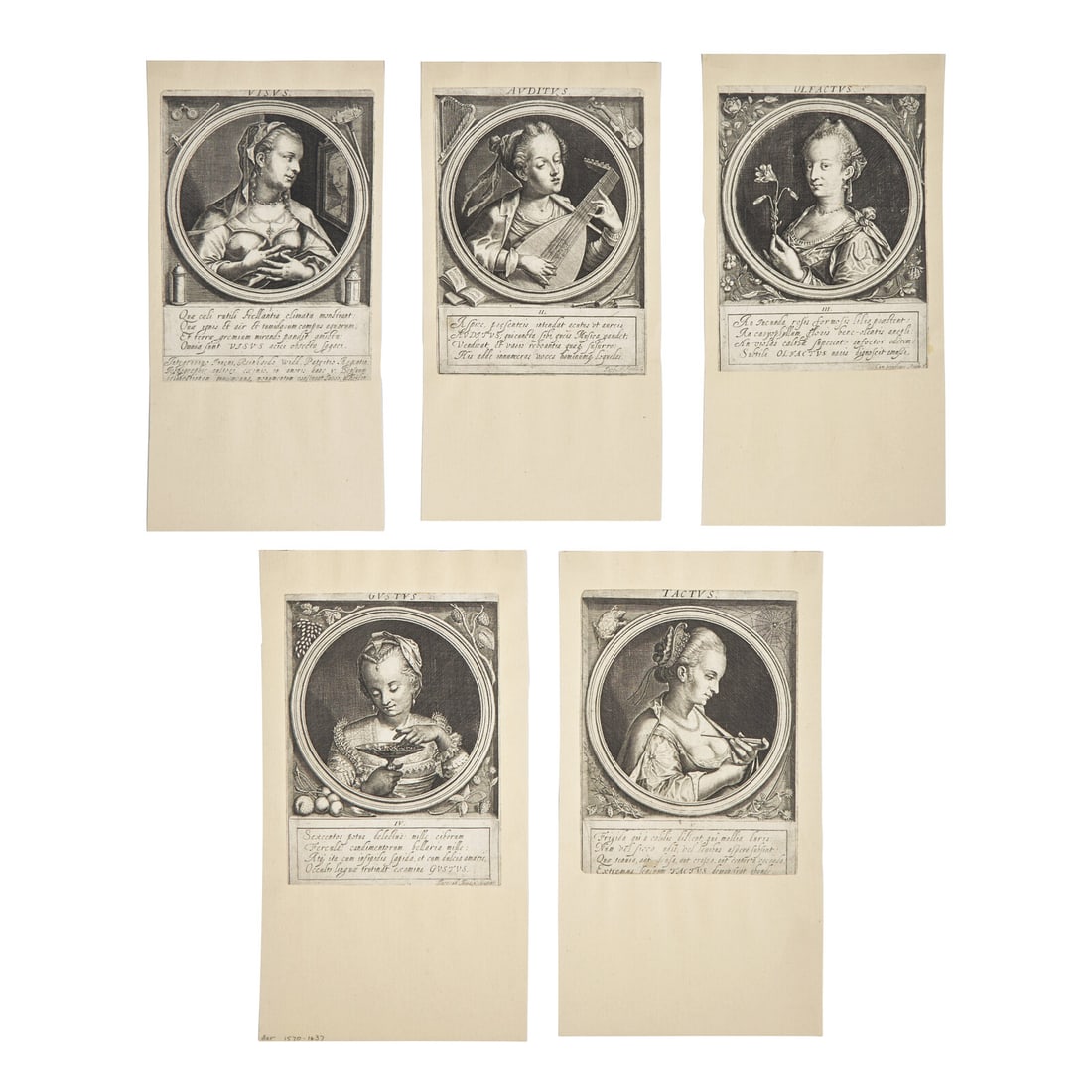 Jacob van der Heyden (German, 1573-1645) The Five Senses (complete suite of five), ca. 1610 (1 of 1)