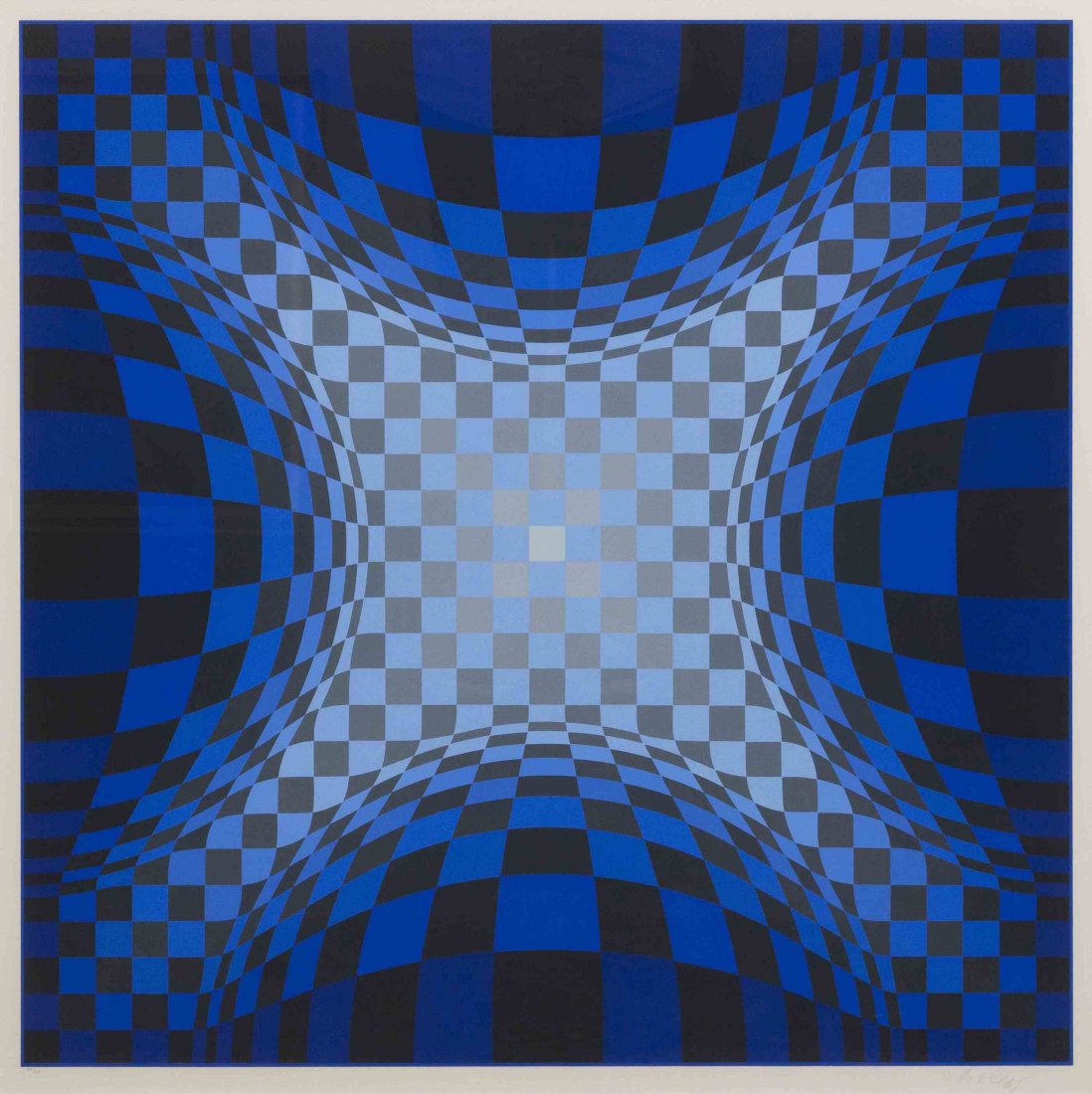 Victor Vasarely, (French/Hungarian, 1906-1997), OND LZ: Victor Vasarely (French/Hungarian, 1906-1997) OND LZ color serigraph edition 170/250, signed Vasarely (lower right) 29 1/2 x 29 1/4 inches. Property from the Collection of Barbara But