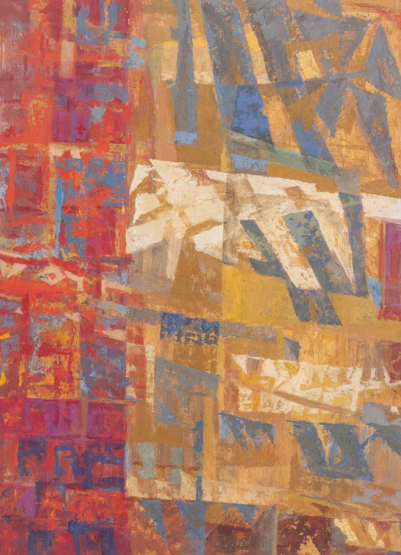 Charles Winstanley Thwaites, (American, 1904-2002),: Charles Winstanley Thwaites (American, 1904-2002) Abstract egg tempera on masonite 32 x 23 1/4 inches. Property of the Museum of Wisconsin Art, sold to benefit acquisition funds.
