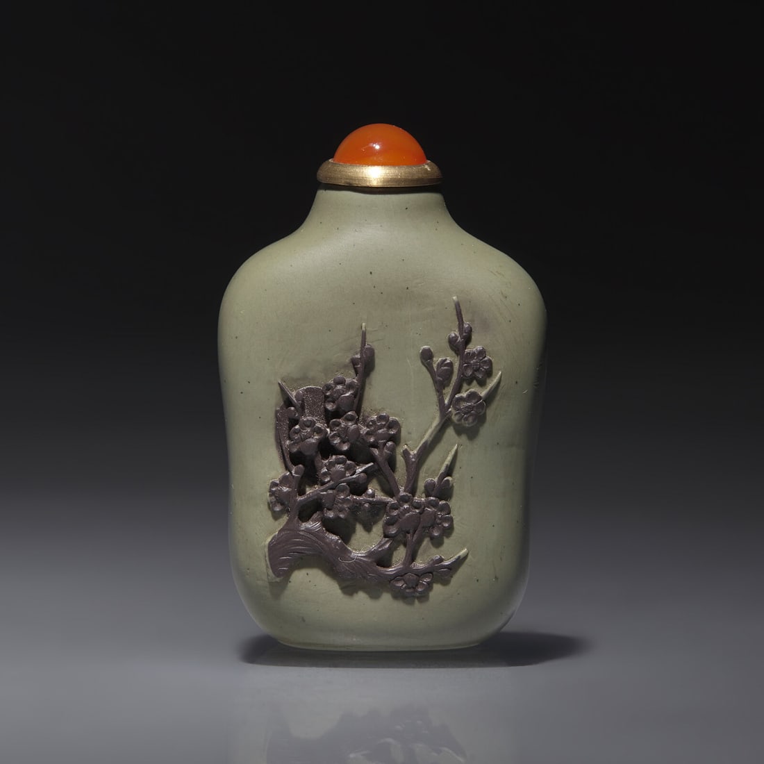 A Chinese Carved Duan Stone Snuff Bottle, Qing Dynasty, Circa 1740-1880 (1 of 2)