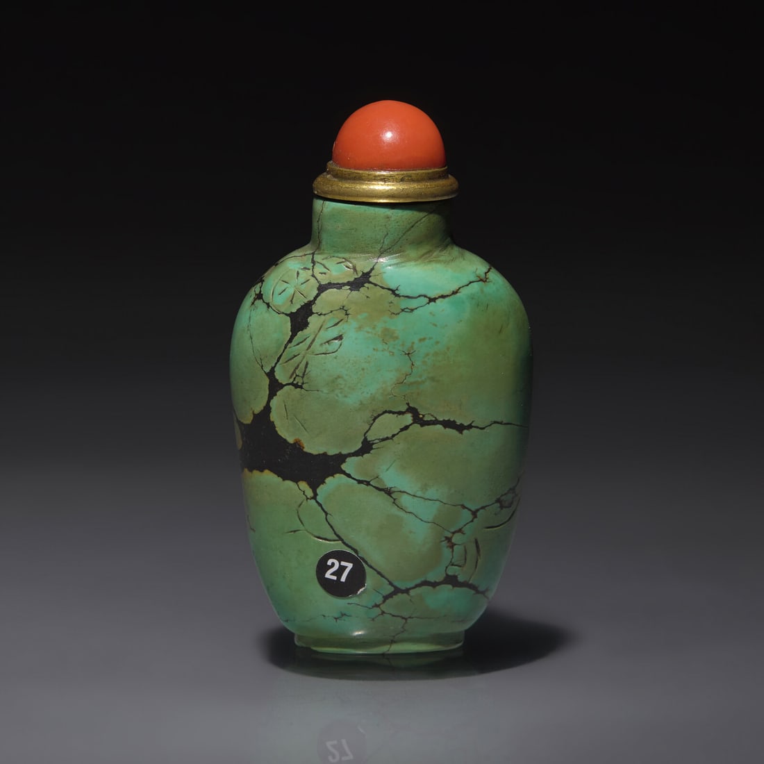 A Chinese Turquoise Matrix Snuff Bottle, Qing Dynasty, Circa 1790-1850 (1 of 2)