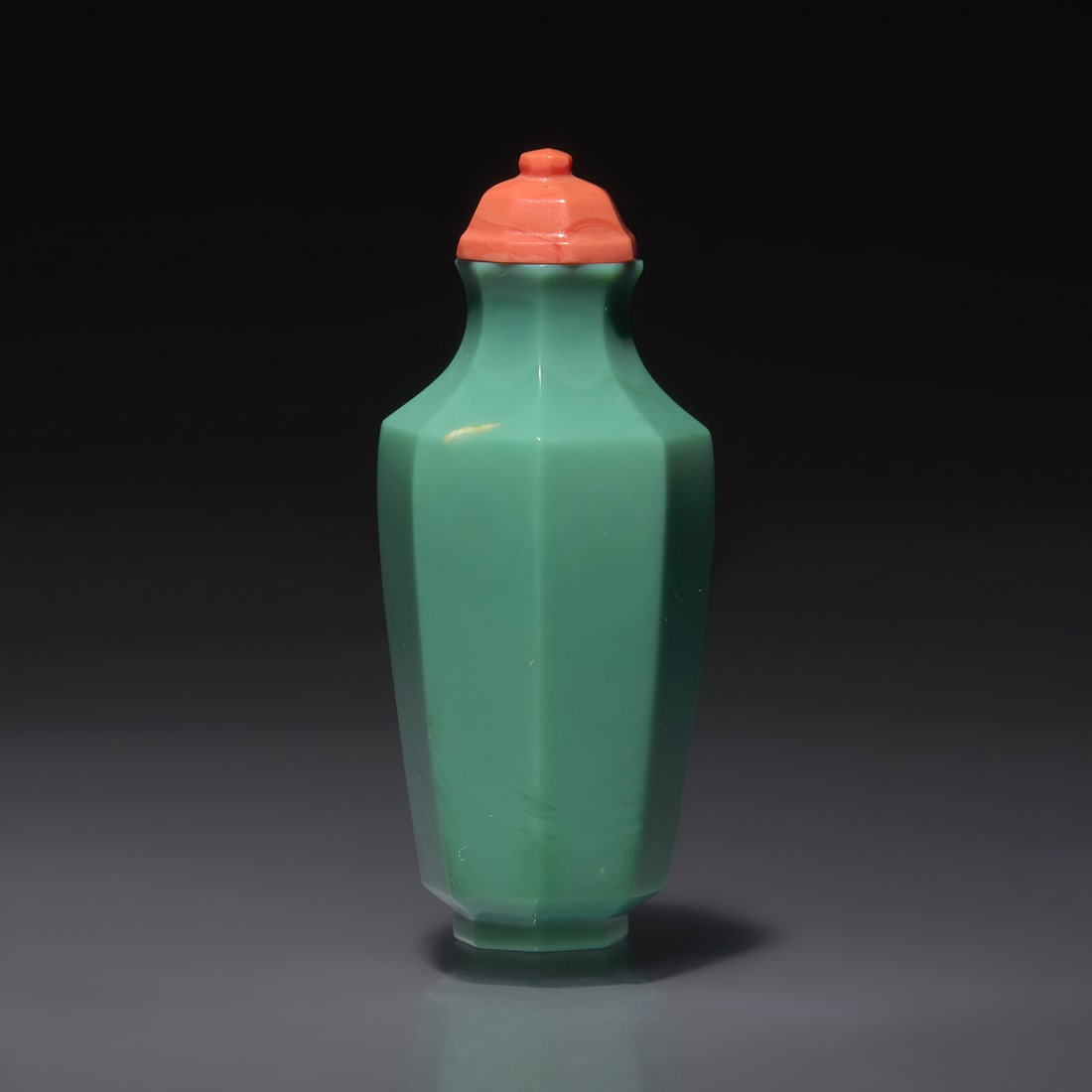 An Imperial Chinese Turquoise Glass Faceted Snuff Bottle, Qing Dynasty, Circa 1720-1740 (1 of 2)