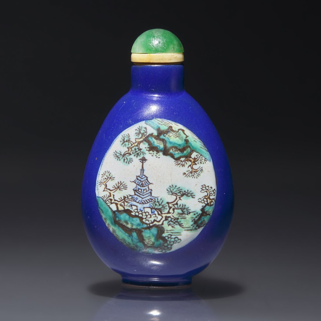 A Chinese Enameled Yixing Stoneware Snuff Bottle, Qing Dynasty, Circa 1821-1850 (1 of 2)