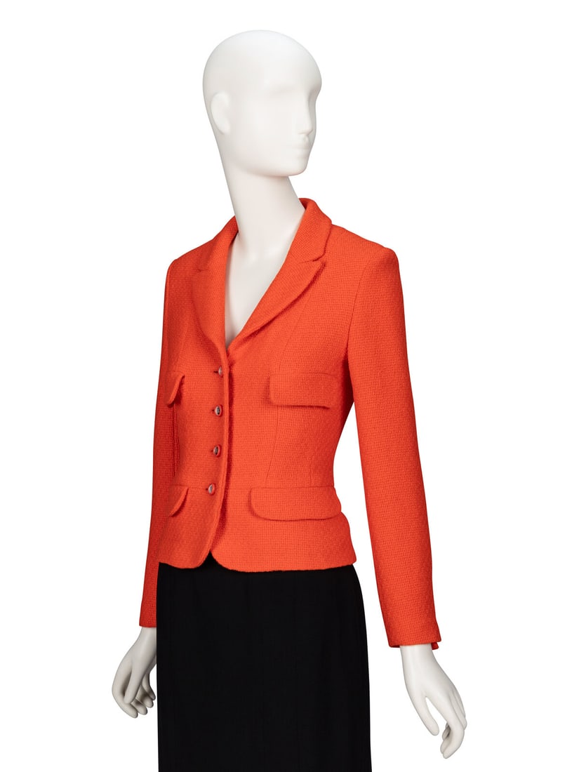 Chanel, Orange Tweed Jacket - 2