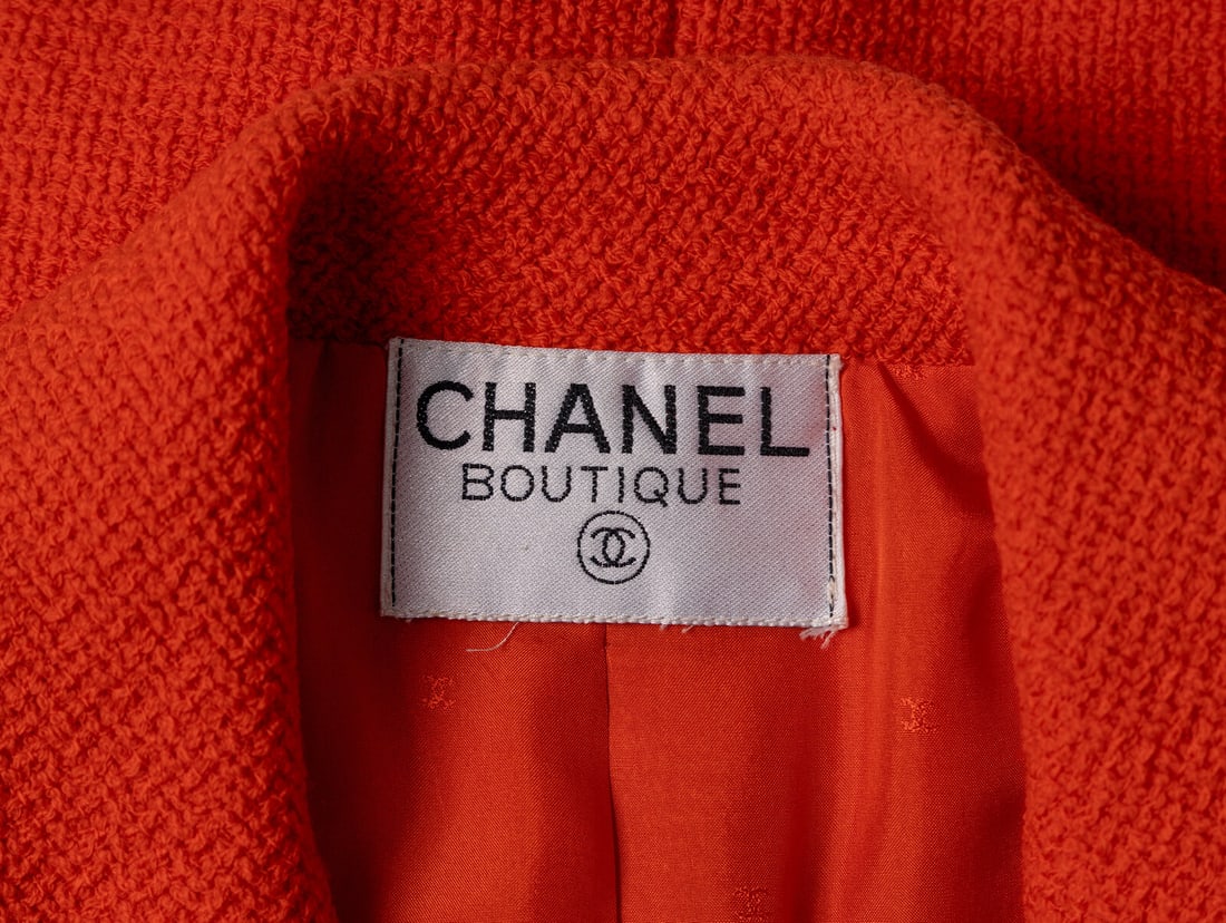 Chanel, Orange Tweed Jacket - 4