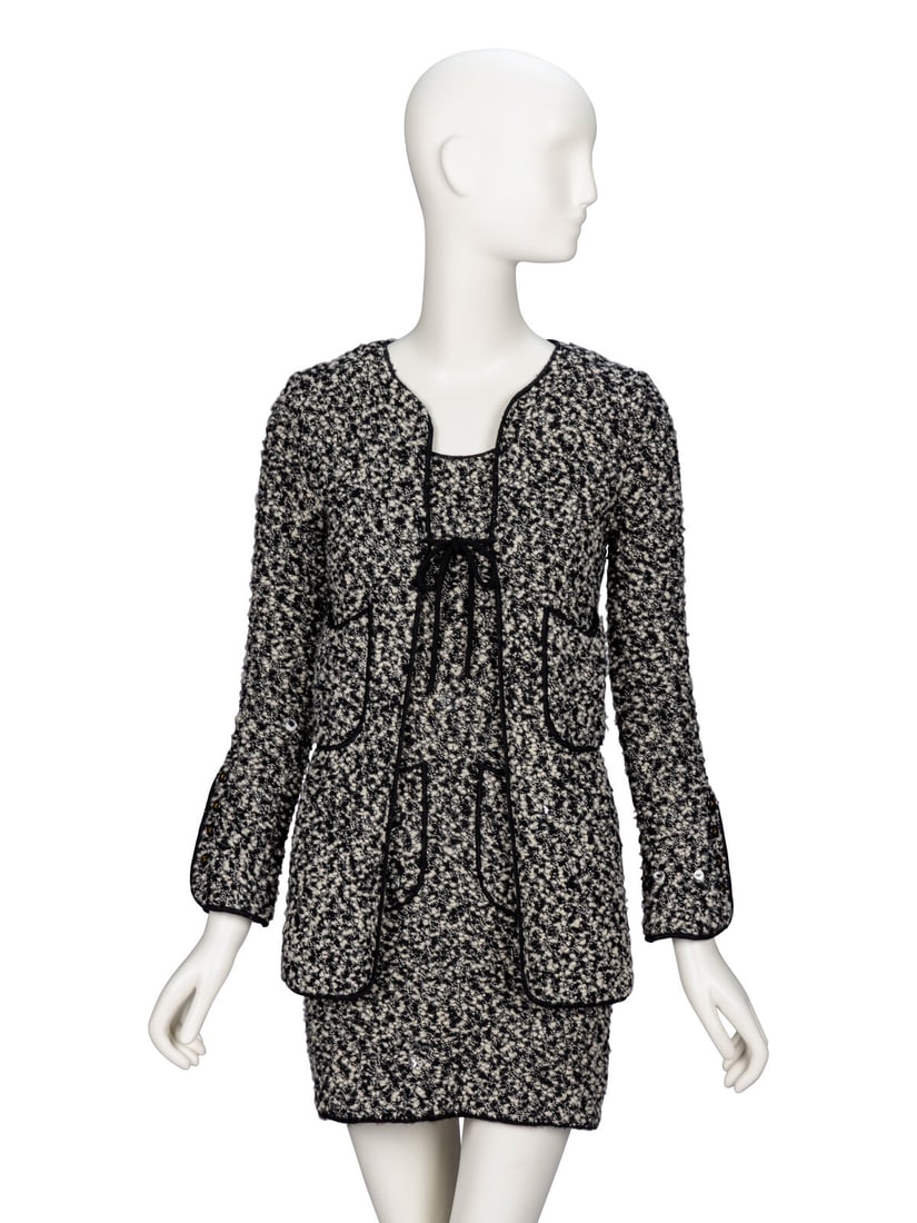Chanel, Bouclé Knit Dress & Cardigan Ensemble, F/W 1994 (1 of 6)