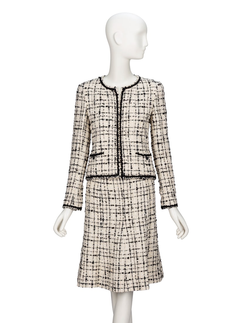 Chanel, Black & White Tweed Skirt Suit (1 of 4)