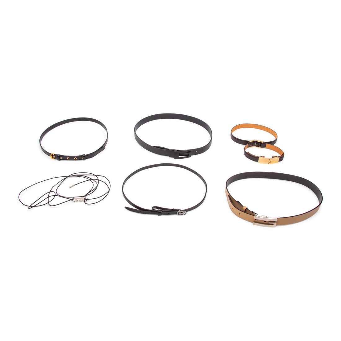 Gucci, Six Leather Belts - 2