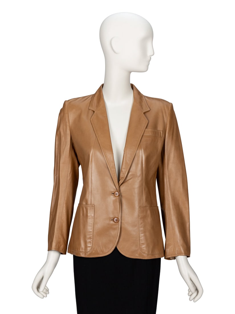Gucci, Tan Leather Blazer (1 of 4)
