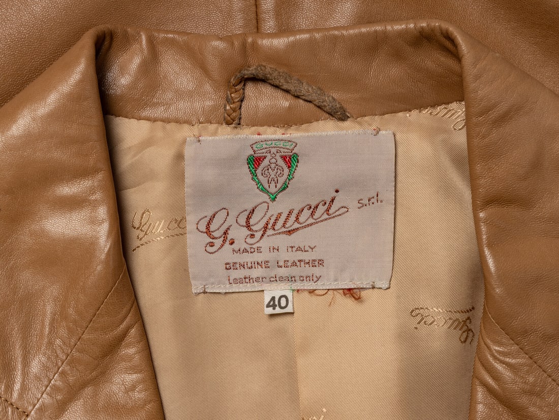 Gucci, Tan Leather Blazer - 4