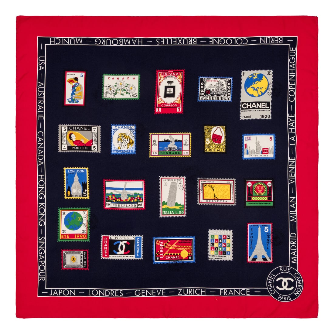 Chanel, Five Silk Scarves - 5