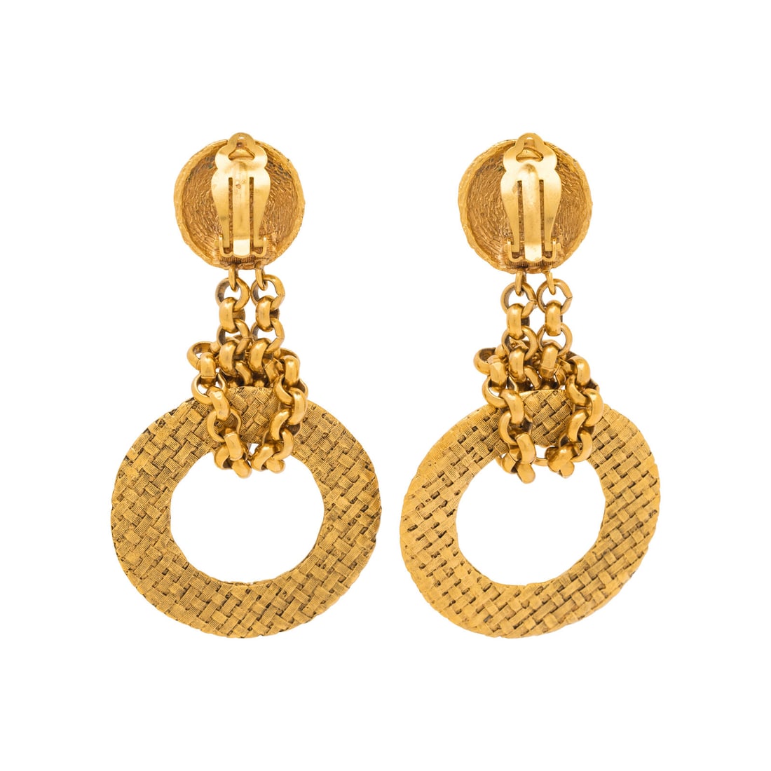 Chanel, Hoop Dangle Ear Clips - 2
