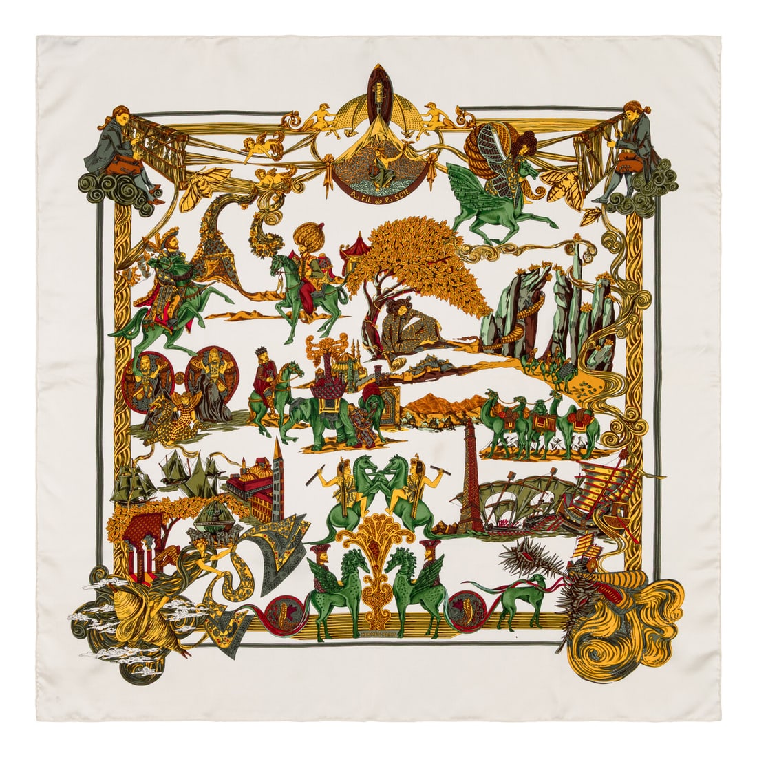 Hermès, Five Silk Scarves 90 - 4