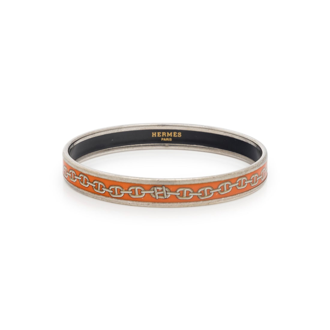 Hermès, Enameled Bangle Bracelet - 4